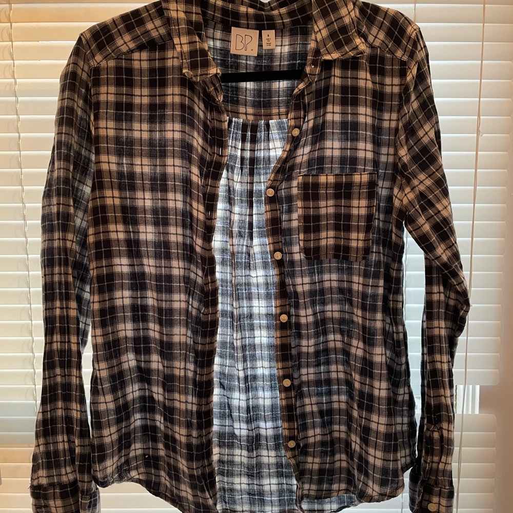 Blue and white flannel